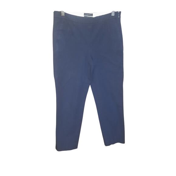 J. Crew Womens Martie Navy High Waist Cropped Length Pants Size 6 - Picture 1 of 6
